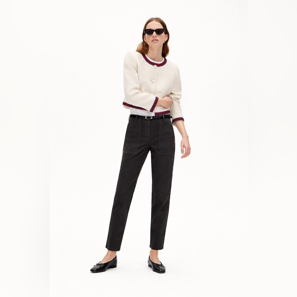 NWT J.Crew Patch-Pocket Slim Chino Pant in Black